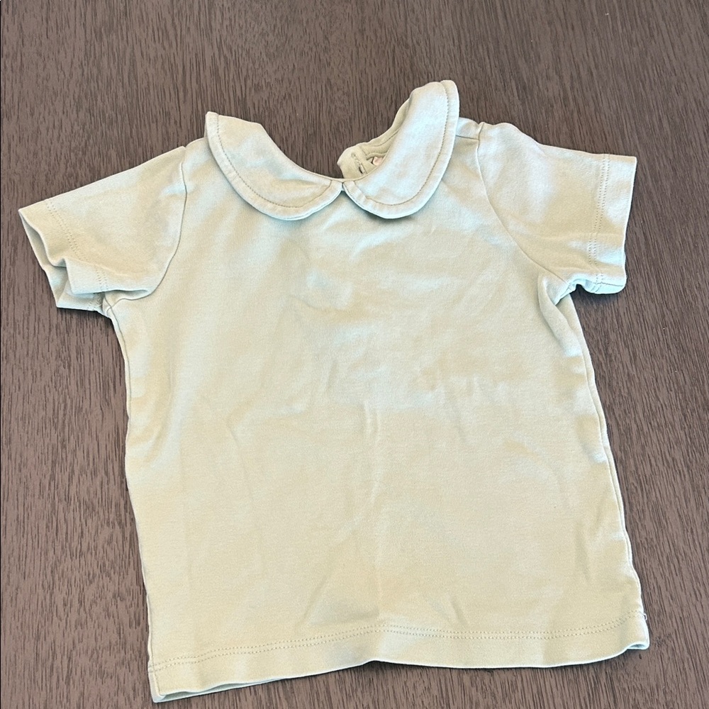Kate Quinn Cream Short Sleeve Tee with Peter Pan Collar